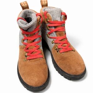 TOMS Women’s Size 10 Suede & Wool Hiking Boots – Red Laces